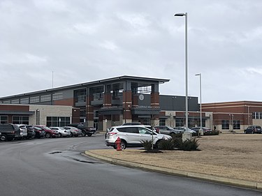Collierville High School, the district high school Collierville High School 2020.jpg