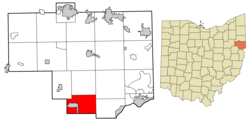 Columbiana County Ohio incorporated and unincorporated areas Washington highlighted.png