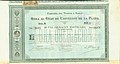 Obligación de la Comp. del Tranvía a Vapor de Onda al Grao del Castellón de la Plana con fecha del 1 de julio de 1888