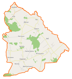 Mapa lokalizacyjna gminy Czermin