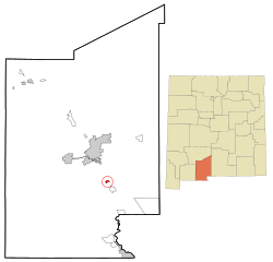 Location of Mesquite, New Mexico