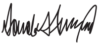 Donald Trump, podpis (z wikidata)