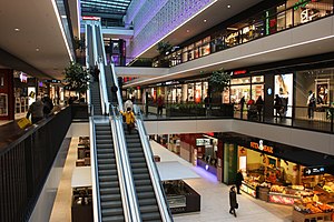 Centrum-Galerie: Lage und Verkehr, Geschichte, Architektur