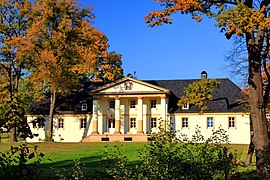 Ludwikówka manor house in Pszczyna, Poland. Facade.