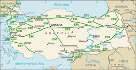 The E-road network in Turkey E-roads-Turkey.png