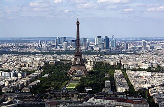 Champ de Mars - pemandangan dari Menara Montparnasse (tahun 2010)