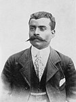 Emiliano Zapata med en bred och kraftfull mustasch.