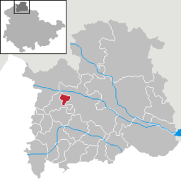 Tidigare läge av kommunen Etzelsrode i Landkreis Nordhausen