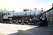 35. KWDie F 1200 der Baureihe SJ F (II) der schwedischen Statens Järnvägar (SJ) im Sveriges Järnvägsmuseum in Gävle (August 2008). Die Baureihe wurde von Nydqvist och Holm von 1914 bis 1916 gebaut. 1937 wurden sie durch die fortschreitende Elektrifizierung an die Danske Statsbaner (DSB) verkauft. Dort fuhr sie als DSB E.