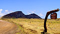 * Nomination Foto realizada desde un auto, el letrero indica el nombre del colosal volcán de fondo, el Rano Raraku, lugar donde se tallaban los enormes Moais. By User:Fabián Sepúlveda --Warko 04:17, 21 June 2014 (UTC) * Decline Overprocessed; full of artefacts. --Cccefalon 05:50, 21 June 2014 (UTC)