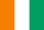 Vlag Positiekaart Ivoorkust