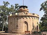 This Monument commemorates the site where the British ladies and children gathered during the Mutiny on the 11th May 1857, before they fled to Karnal.