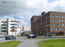 Yliopistokeskus sijaitsee Framin C-rakennuksessa (vasemmalla).