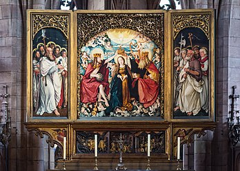 Tríptico do altar-mor da catedral de Friburgo, Baden-Württemberg, Alemanha. Hans Baldung, 1512-1516 (definição 5 635 × 4 000)