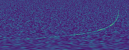 Spectrogram of a gravitational wave (GW170817).
