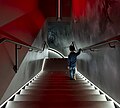 Image 582Gabriel descending a flight of stairs, Viking Museum, Stockholm, Sweden