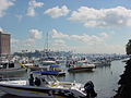 Hundreds of boats watching the Gasparilla Pirate Fest 2002