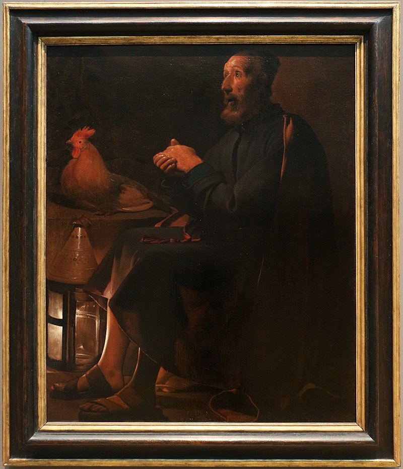 Georges de la tour, san pietro pentito, 1645.jpg