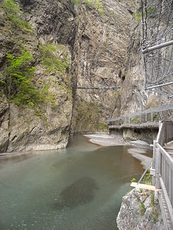 Blick in die Gorges du Trient