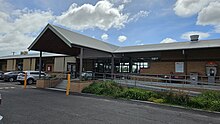 Railway station forecourt Grafton railway station forecourt 2024.jpg