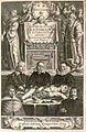 Frontispice de Encheiridium Anatomicum et Pathologicum…, ouvrage de Jean Riolan (1580-1657), A. Wyngaerden, Leyde, 1649.