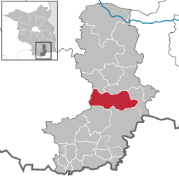 Läget för staden Grossräschen i Landkreis Oberspreewald-Lausitz