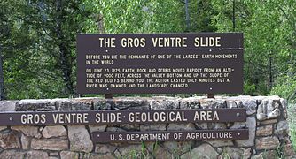 Gros Ventre Slide sign