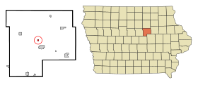 Grundy County Iowa Incorporated and Unincorporated areas Holland Highlighted.svg