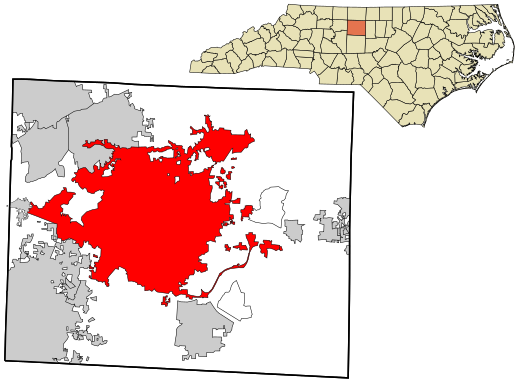 Location in Guilford County and the state of North Carolina