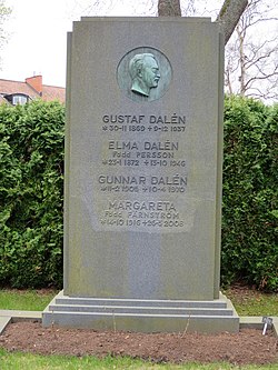 Gustaf Dalens grav.JPG