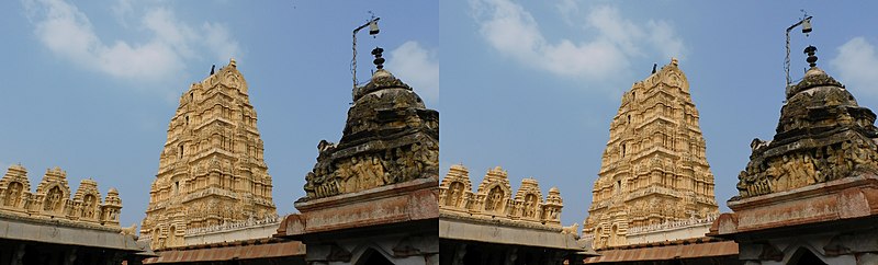 Side gopuram and sculptures