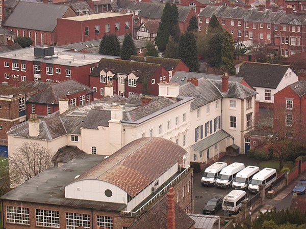 An aerial view of the Portman Centre, No. 1, and the Science Block