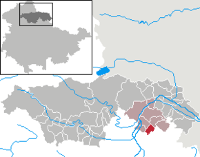 Poziția Hemleben pe harta districtului Kyffhäuserkreis