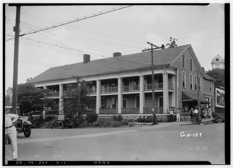 File:Historic American Buildings Survey L. D. Andrews - Photographer May 16, 1936 FRONT ELEVATION - Harrison Hotel, Jefferson, Jackson County, GA HABS GA,79-JEF,4-1.tif