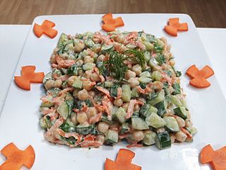 <span class="mw-page-title-main">Chickpea salad</span> Type of Arab salad