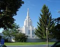 Templo de Idaho Falls, USA, un dos poucos edificio relixiosos con deseños Art Decó