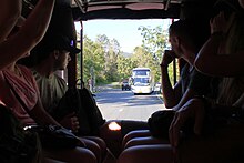 Riding inside a songthaew Inside a Thai songthaew.jpg