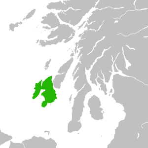 Битва при Бенбигри произошла на острове Айлей (отмечено зеленым).