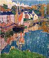 Émile Jourdan : Barques au port de Pont-Aven (vers 1900)