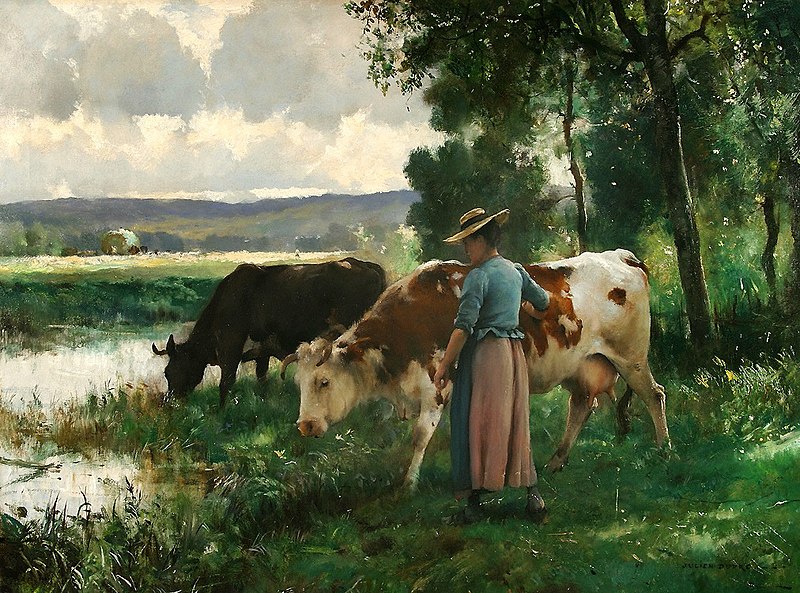 File:Julien Dupré - Les Vaches a l'Abreuvoir.jpg