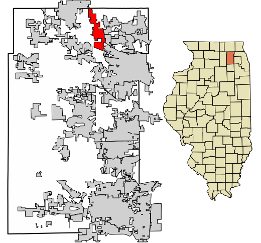 Location of Gilberts in Kane County, Illinois.