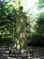 Hofgarten, memorial pillar on the site of the murder of Kaspar Hauser