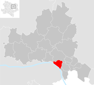 Lage der Gemeinde Korneuburg im Bezirk Korneuburg (anklickbare Karte)
