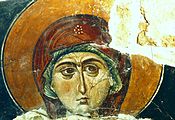 Kritsa: Panagia Kera. Fresken 14. Jh. Die Heilige Anna