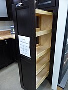 pull-out in a high cabinet; notice that it doesn't go all the way up