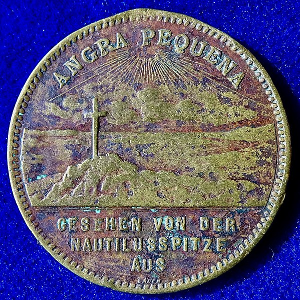 Angra Pequena View from Nautilus Point, German Medal 1884, obverse