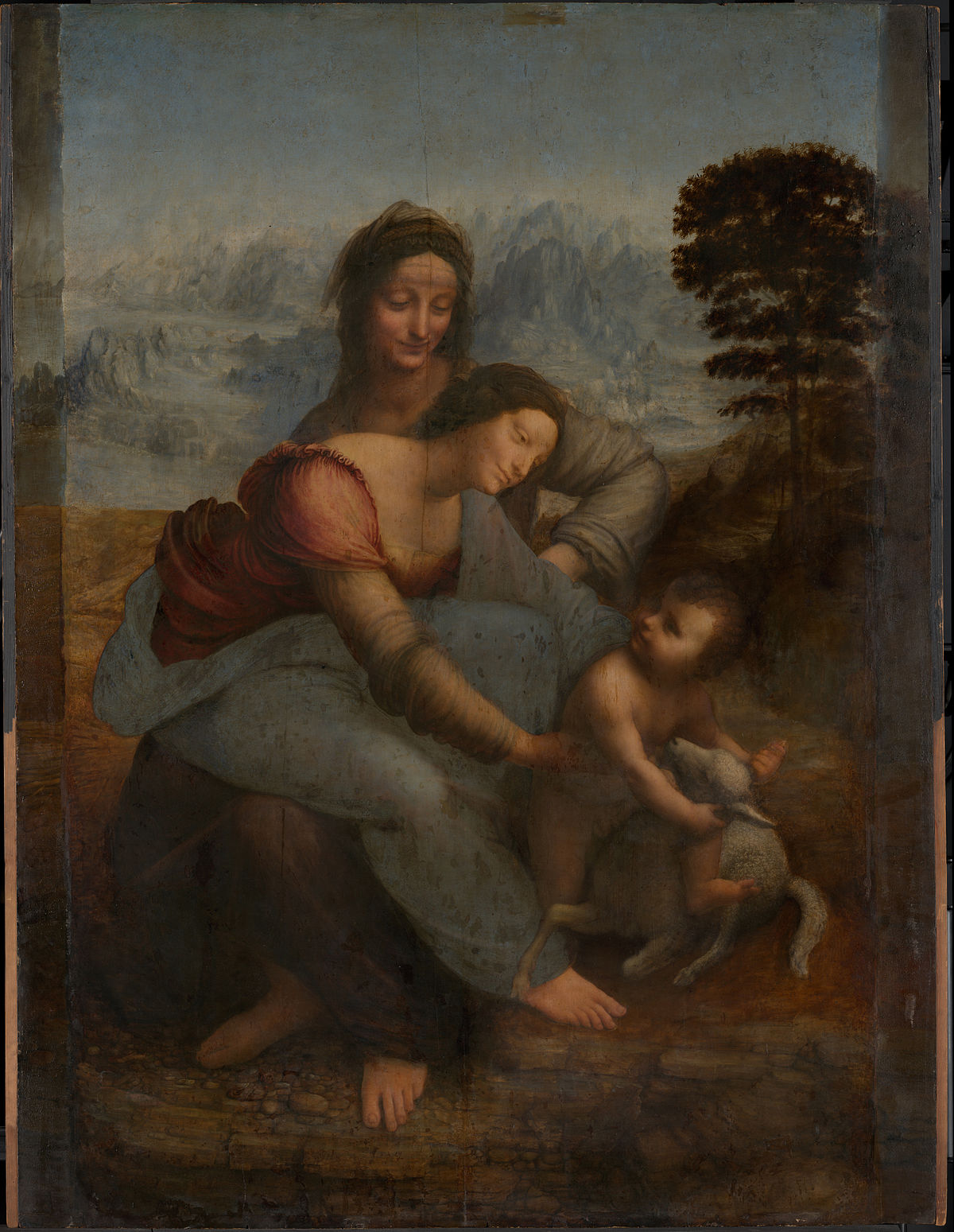 File La Vierge L Enfant Jesus Et Sainte Anne By Leonardo Da Vinci From C2rmf Jpg 维基百科 自由的百科全书