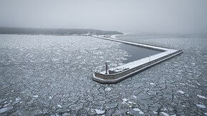 Порт Лехтма зимой