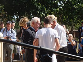 Leon Weintraub na cmentarzu żydowskim 29 8 2019 podczas uroczystości 75 rocznicy likwidacji Litzmannstadt Getto w Łodzi fot. M Z Wojalski