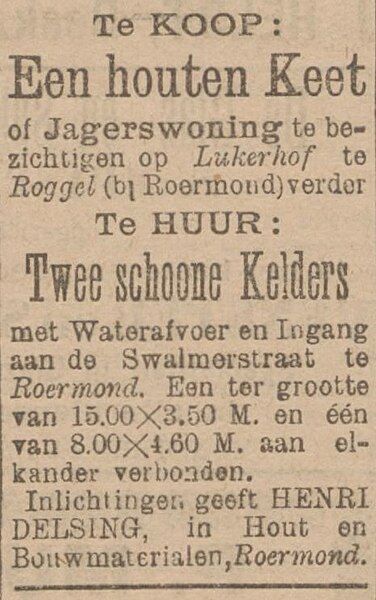 File:Limburger Koerier vol 054 no 229 advertisement Een houten keet.jpg